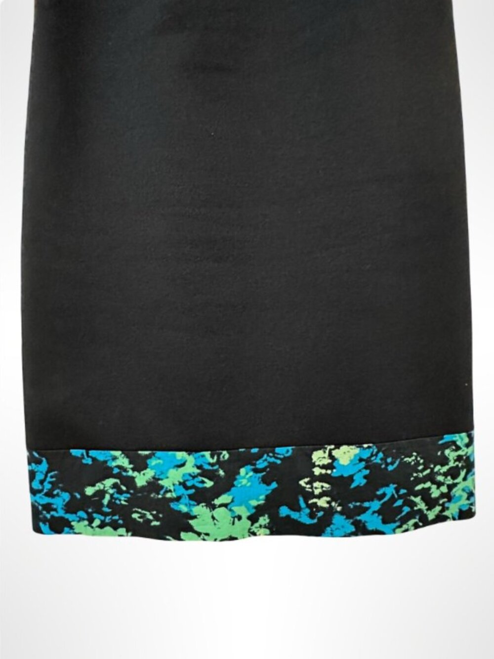 T TAHARI Sleeveless Sheath Print Hem Dress Navy Blue Size 6 - Picture 4 of 11